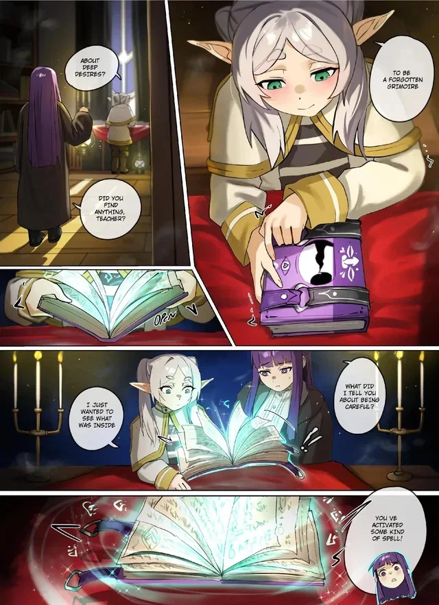 The Spell That Made Frieren and Fern Come Together in Raw Yuri Hentai [Sousou no Frieren] (Waligner)