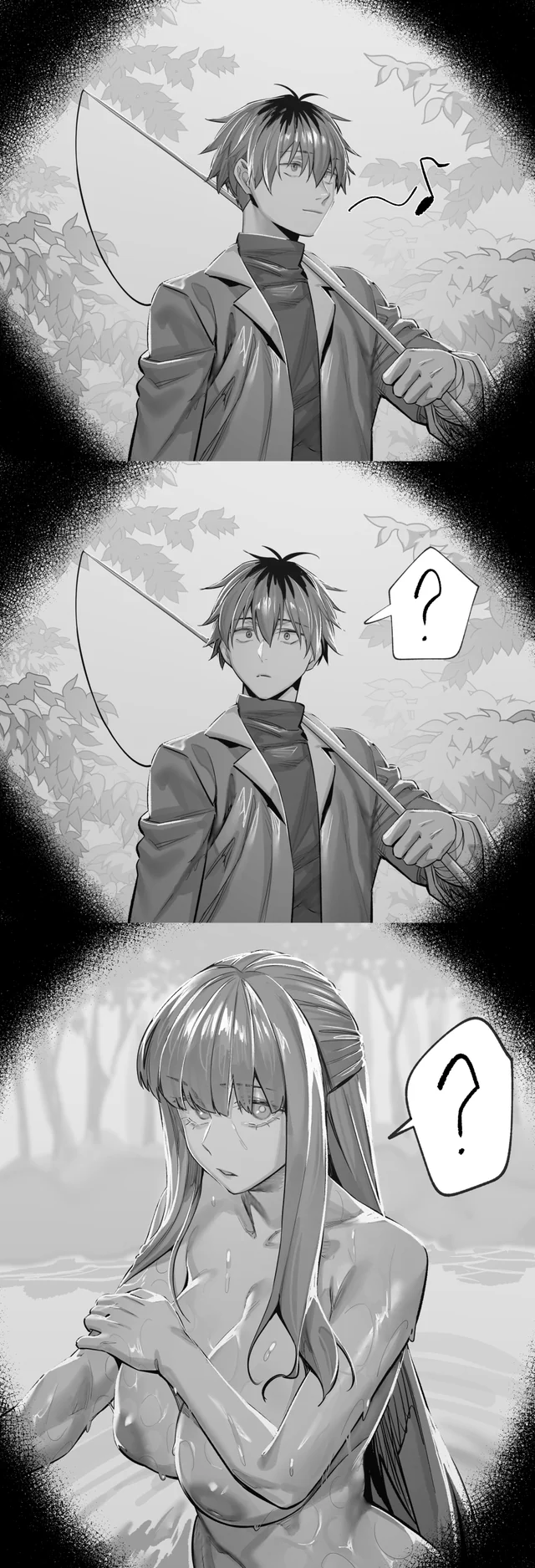 Fern’s Raw Energy Bathing Scene in Sousou no Frieren Anime Hentai by hex_D