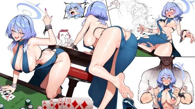 Ako Loses a Bet and Gets Pounded Hard – Blue Archive Yuri Hentai