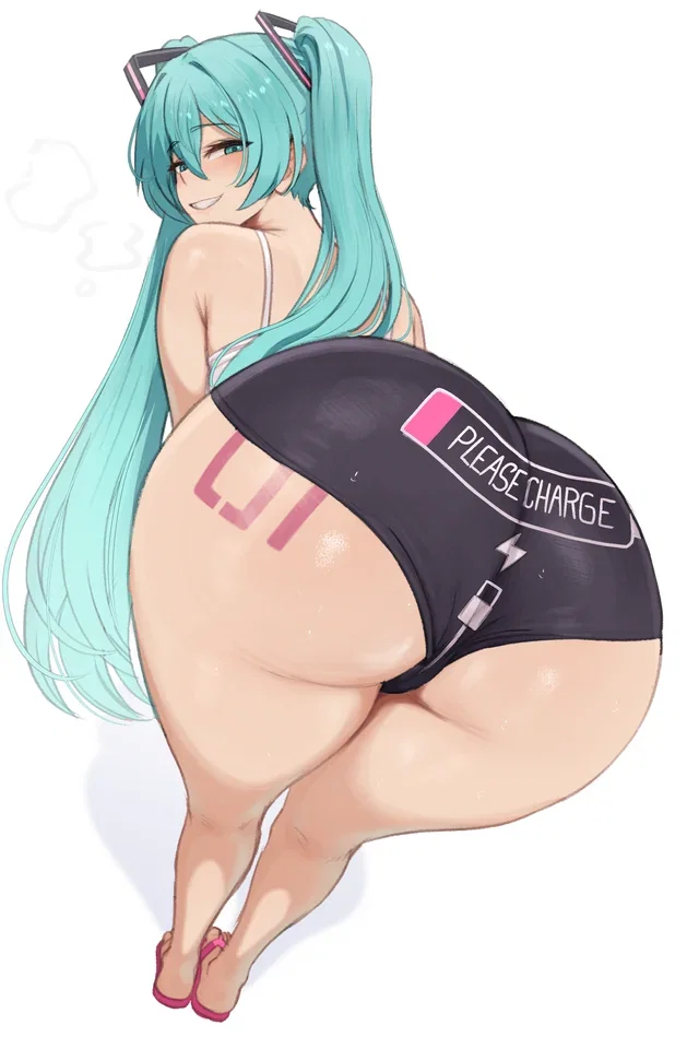 Miku from Vocaloid begs for a thick creampie in this lewd anime hentai clip