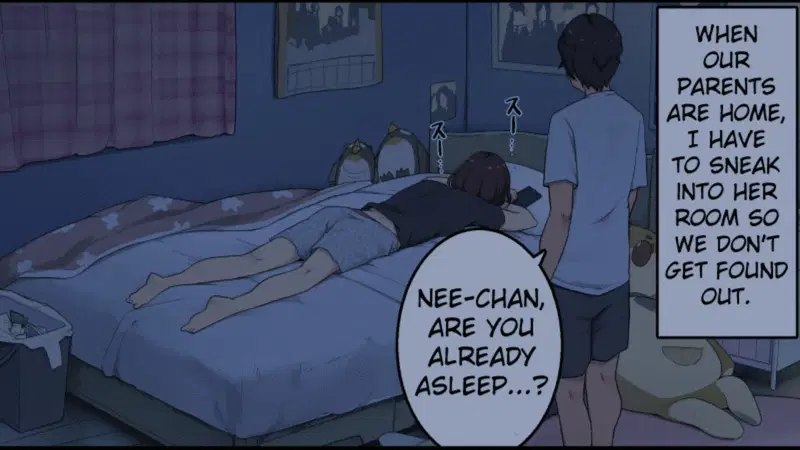 Wakamatsu Original Hentai GIF: Sneaky Creampie While Parents Sleep