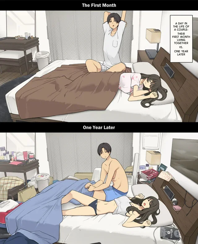 Wakamatsu’s One Month vs One Year Relationship Hentai Fantasy Clip