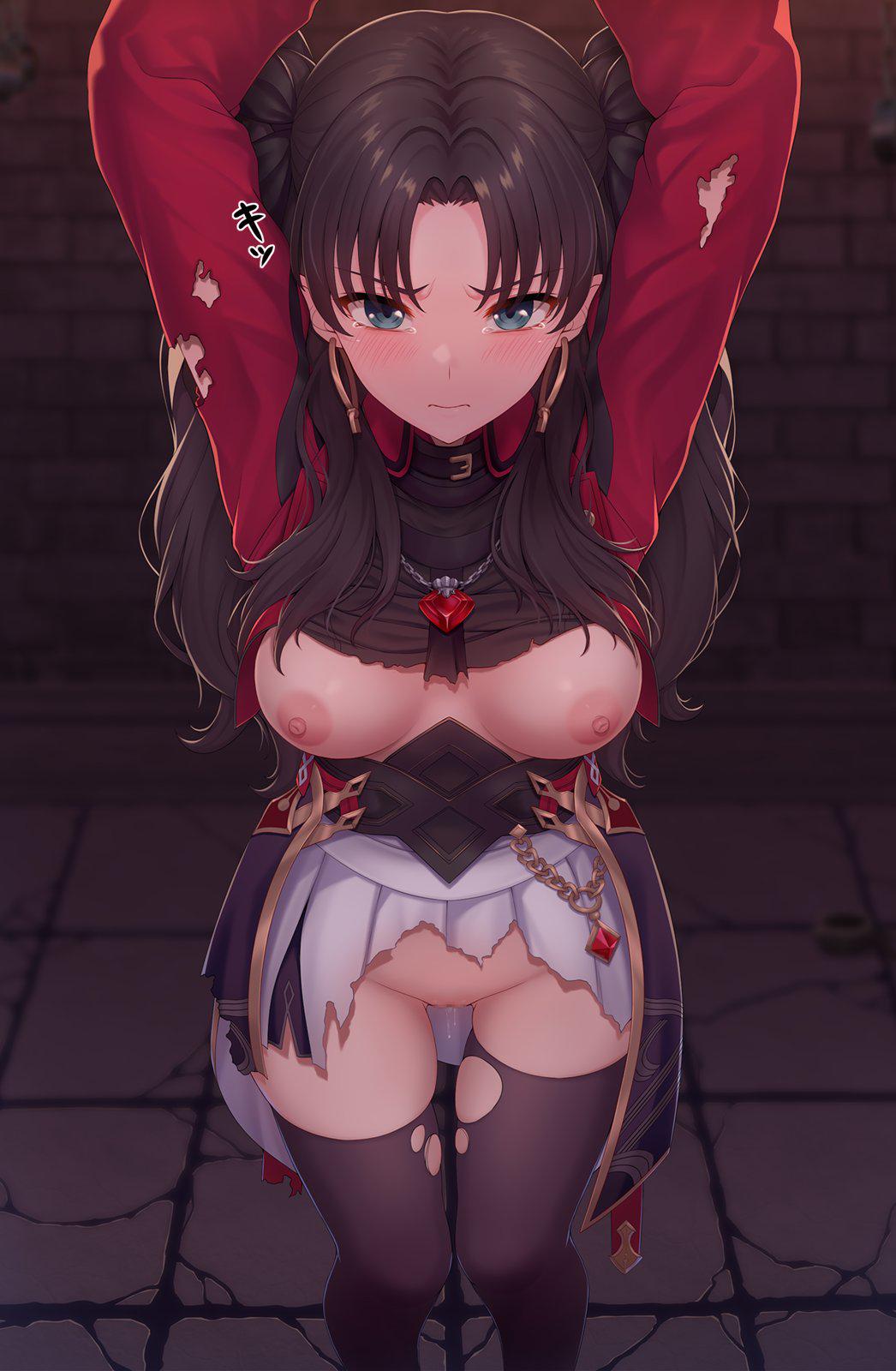 Rin Tohsaka creampie after defeat in Fate/Stay Night hentai