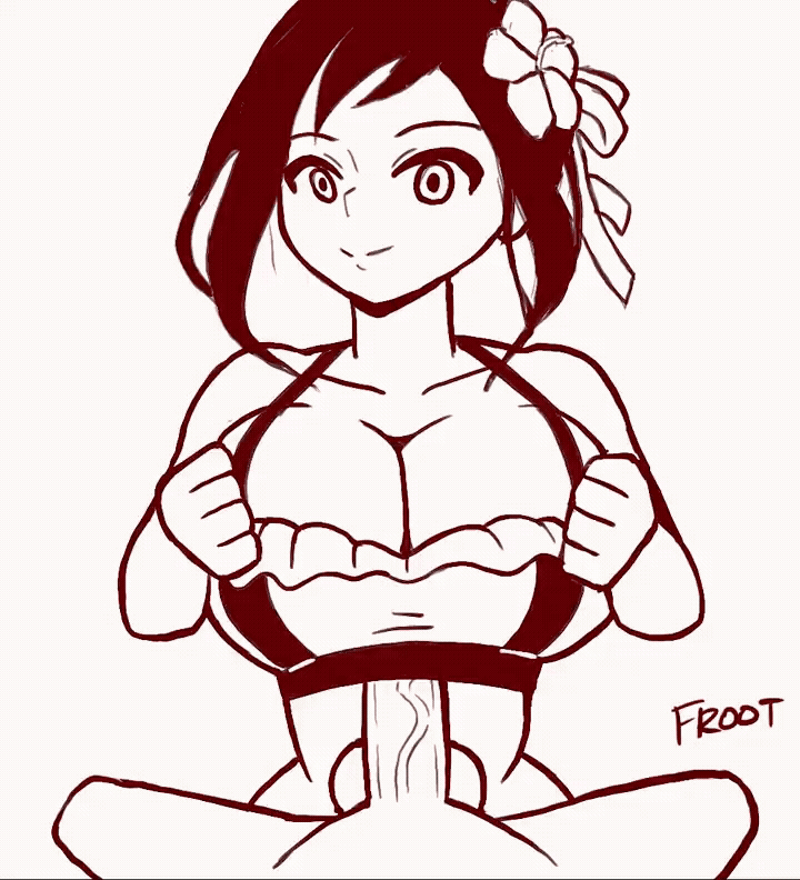 Tifa Lockhart Titfuck GIF from Final Fantasy Parody Hentai