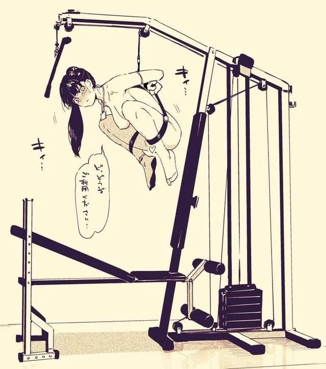 Basilsis Original Gym Scene: Sweaty Oppai and Hard Dick Workout