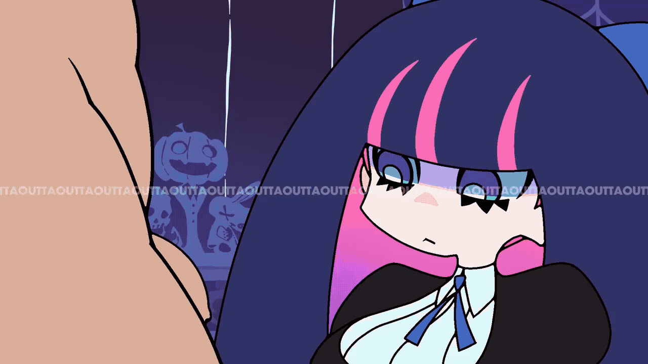 Stocking’s surprise growth in this Panty and Stocking hentai gif