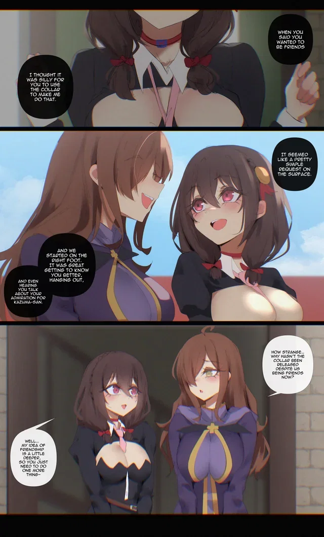Yunyun and Wiz keep the heat going in this uncensored Konosuba hentai clip