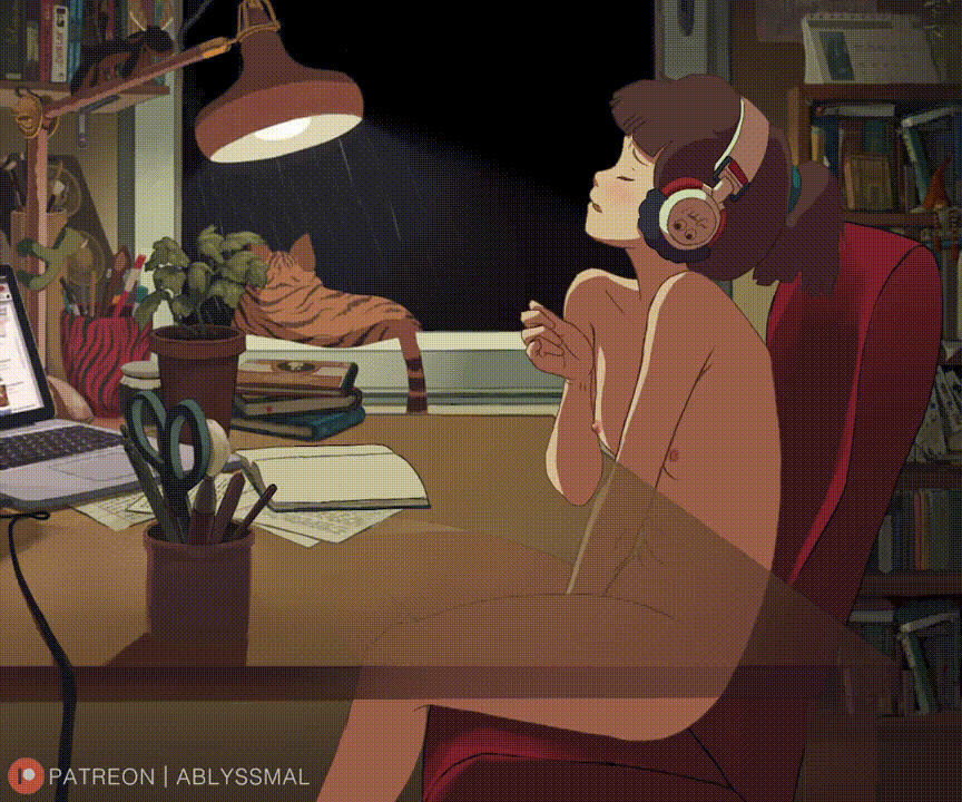 Lofi Girl Study Break Turns Into Steamy Solo Hentai Scene