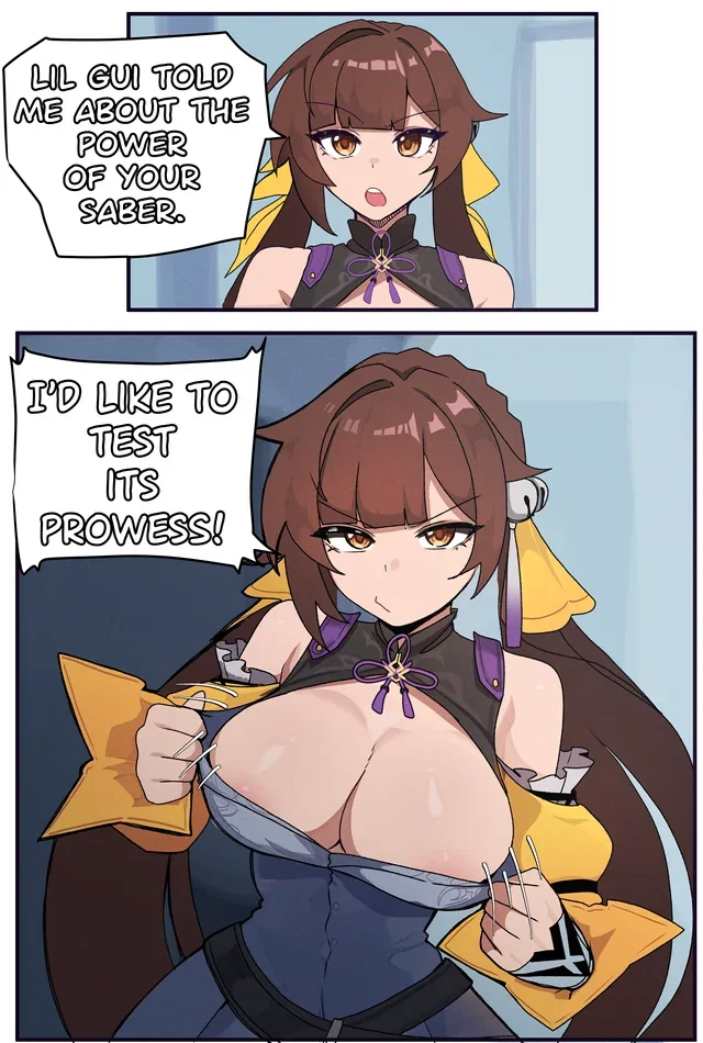 Sushang testing sexual prowess in Honkai Star Rail hentai clip