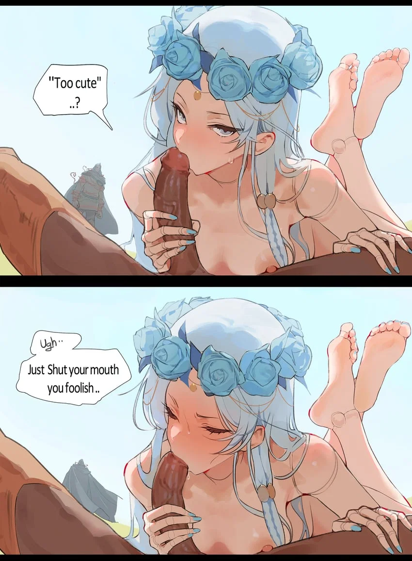 Milf hentai sorceress gives sloppy head in Elden Ring Nightreign parody