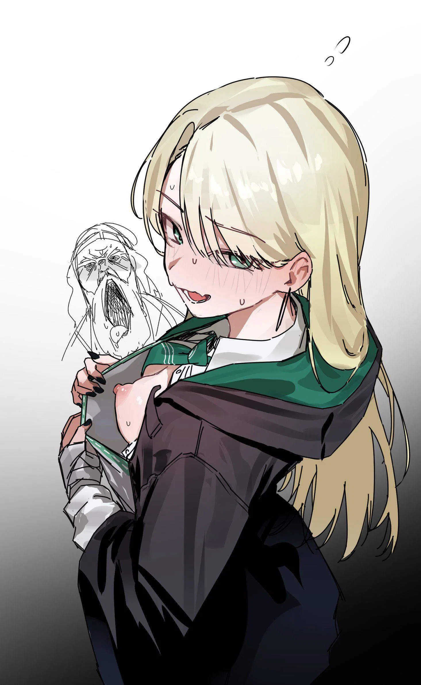 Galfoy flashes her bare pussy in this uncensored Harry Potter hentai peek