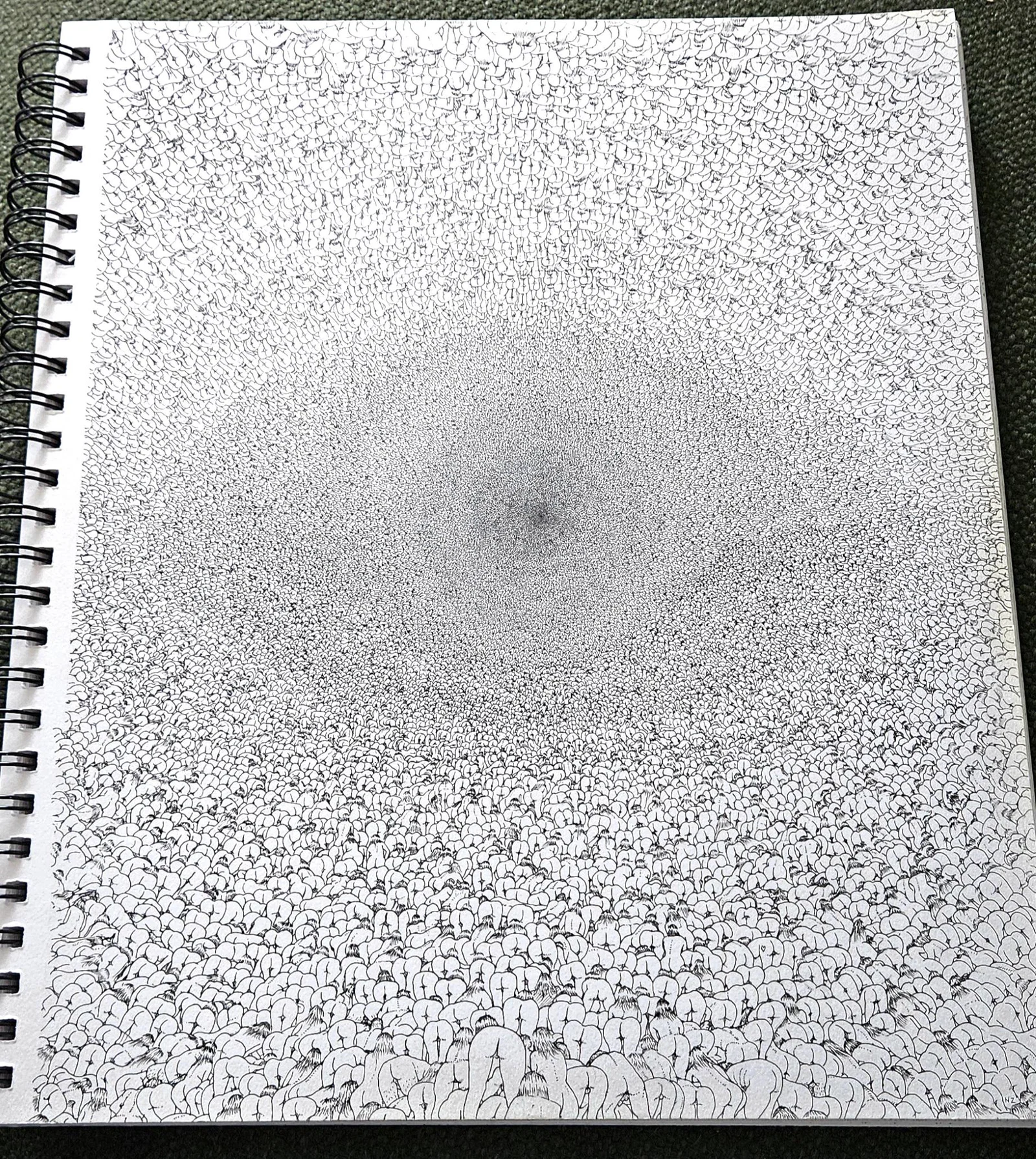 The Butts II ink drawing(Nadim Zaidi) [original]