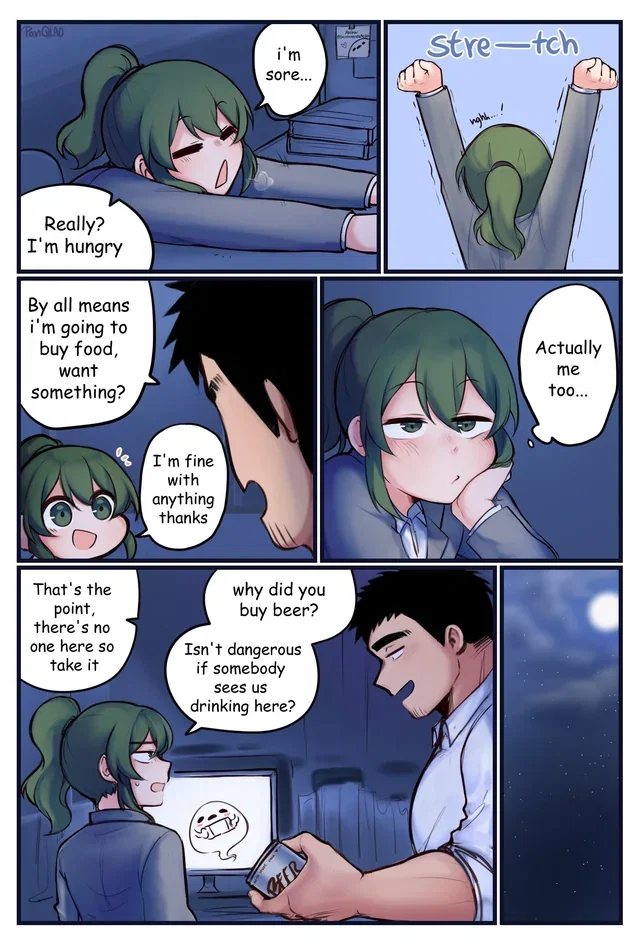 Night at the office with Futaba (PanQLAO) [My Senpai Is Annoying] (2)