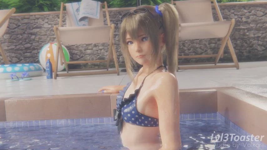 Dead or Alive MILF flashes her bare pussy in uncensored 3D hentai clip