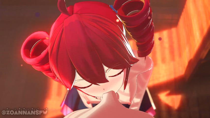 Teto’s Sloppy Blowjob in Uncensored Utau Hentai Clip