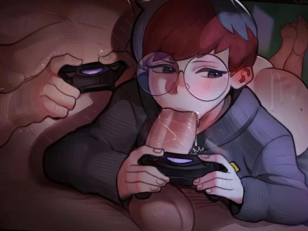 Oral Fantasy Hentai — Seductive Gaming Session Gallery