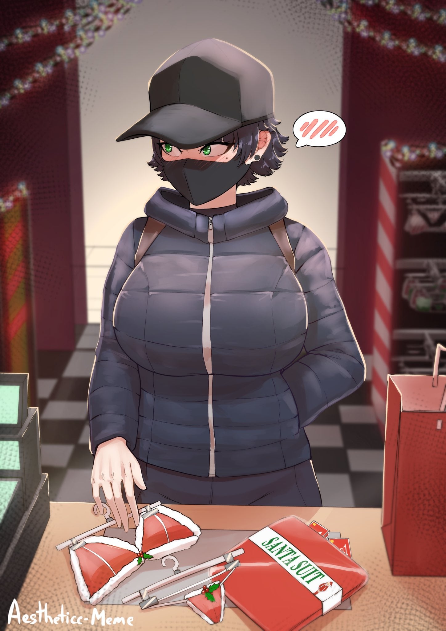 Fantasy hentai gallery with original character in festive, explicit poses — free hentai preview