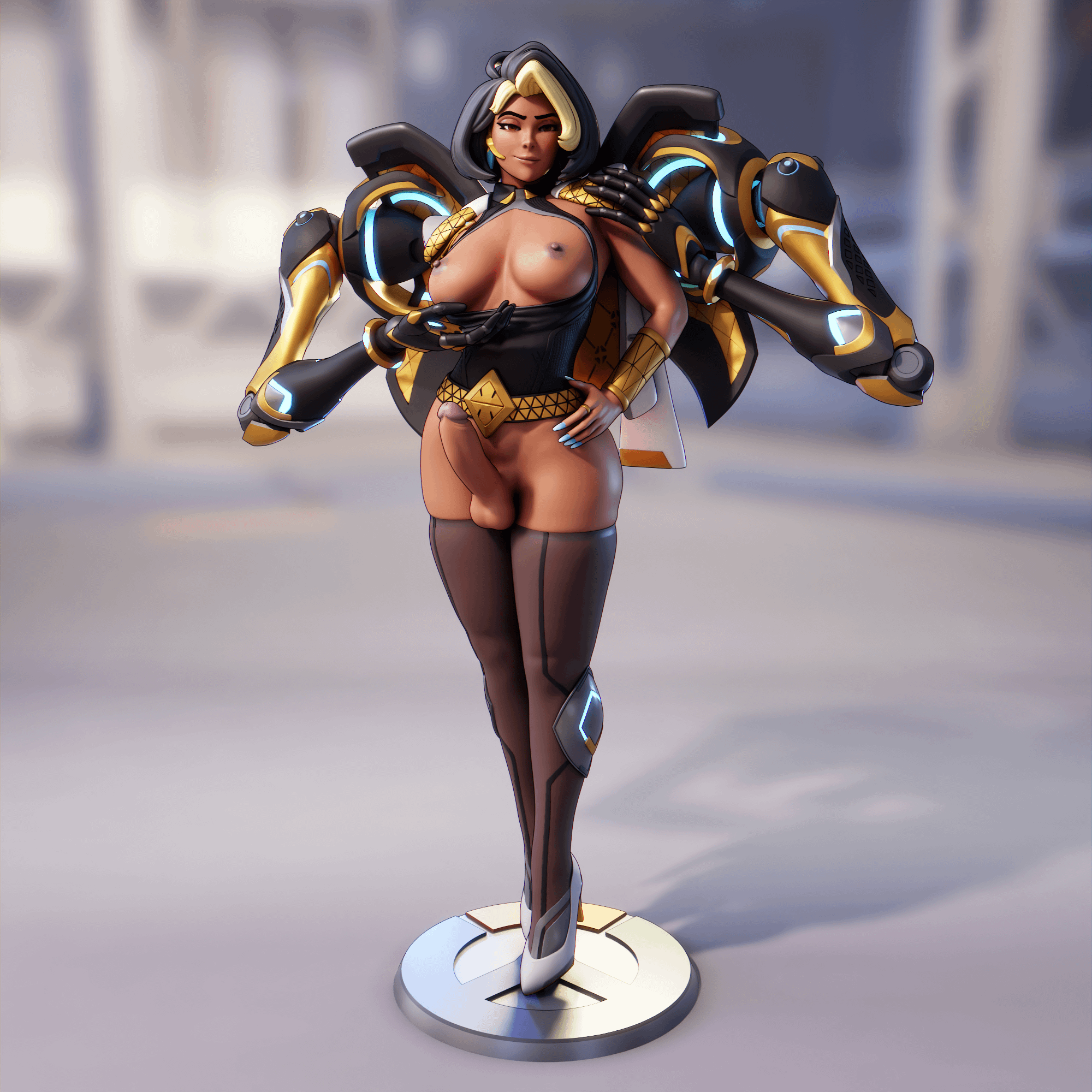 Domina’s Lewd 3D Print: Futanari Temptation
