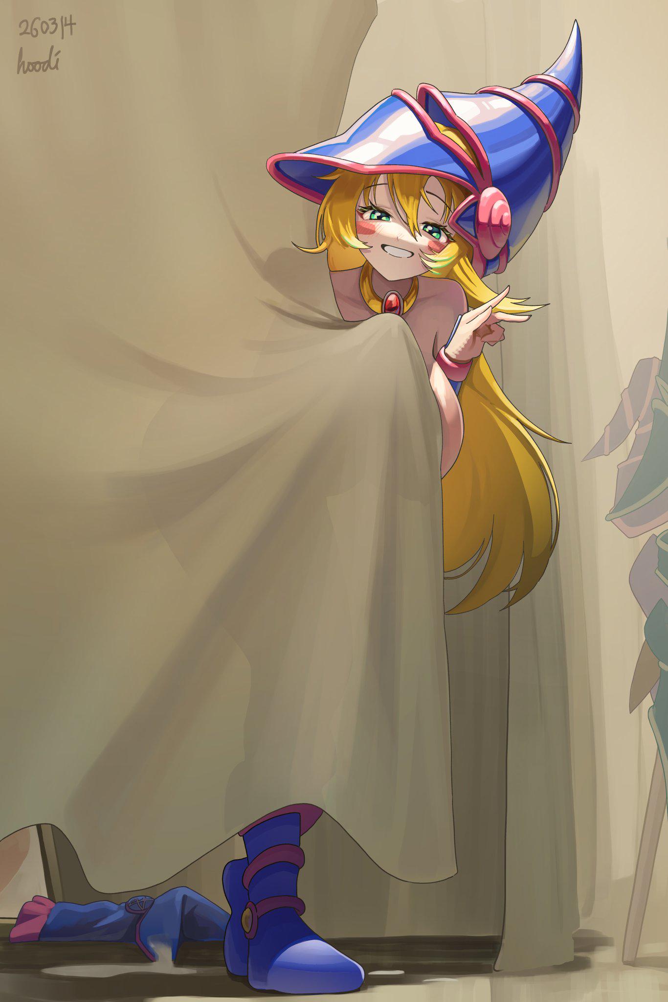 Dark Magician Girl Leans Back, Unleashing Her Hidden Temptation