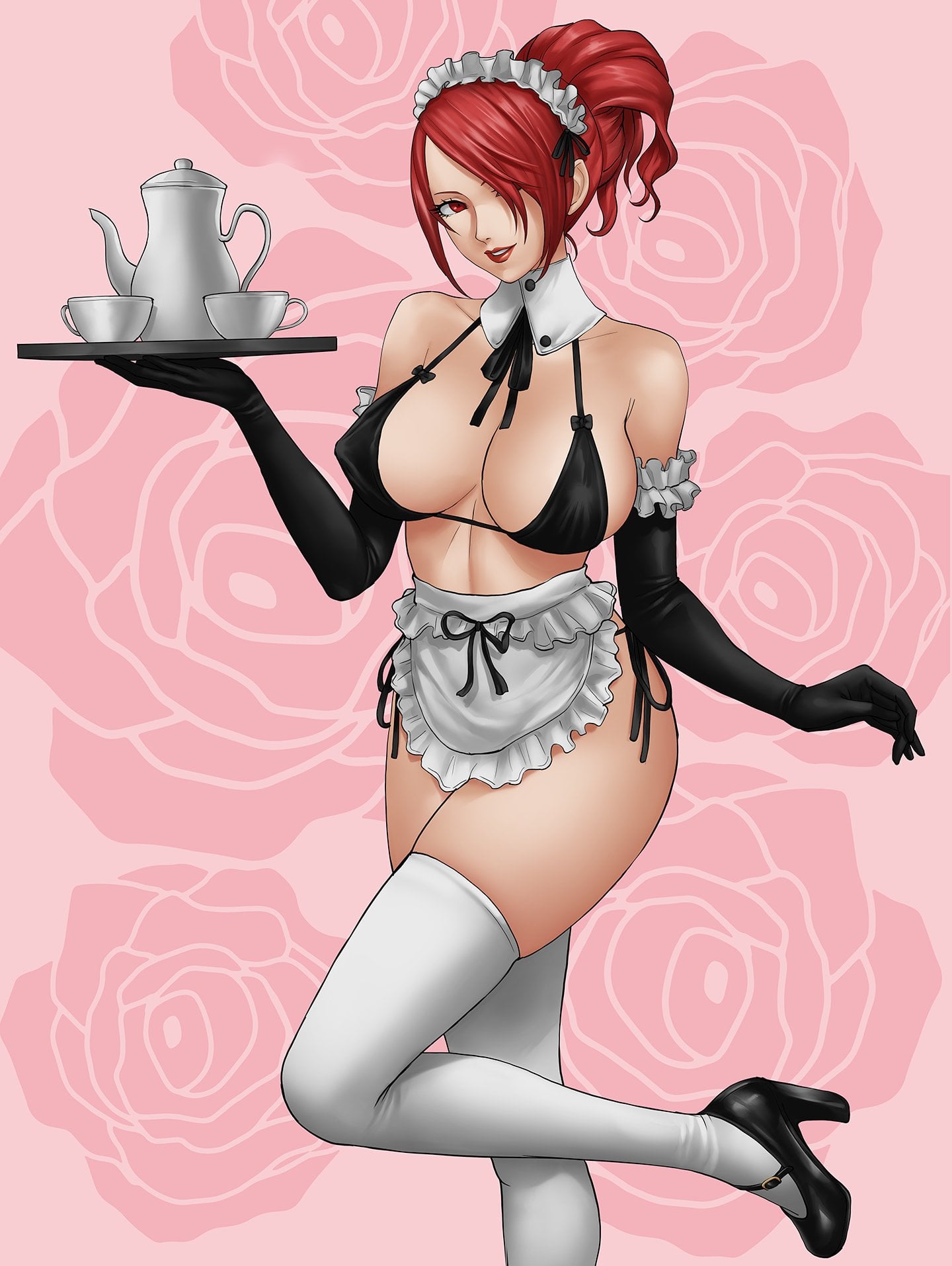 Mitsuru’s Maid Surrender [Persona 3 Doujinshi Art]