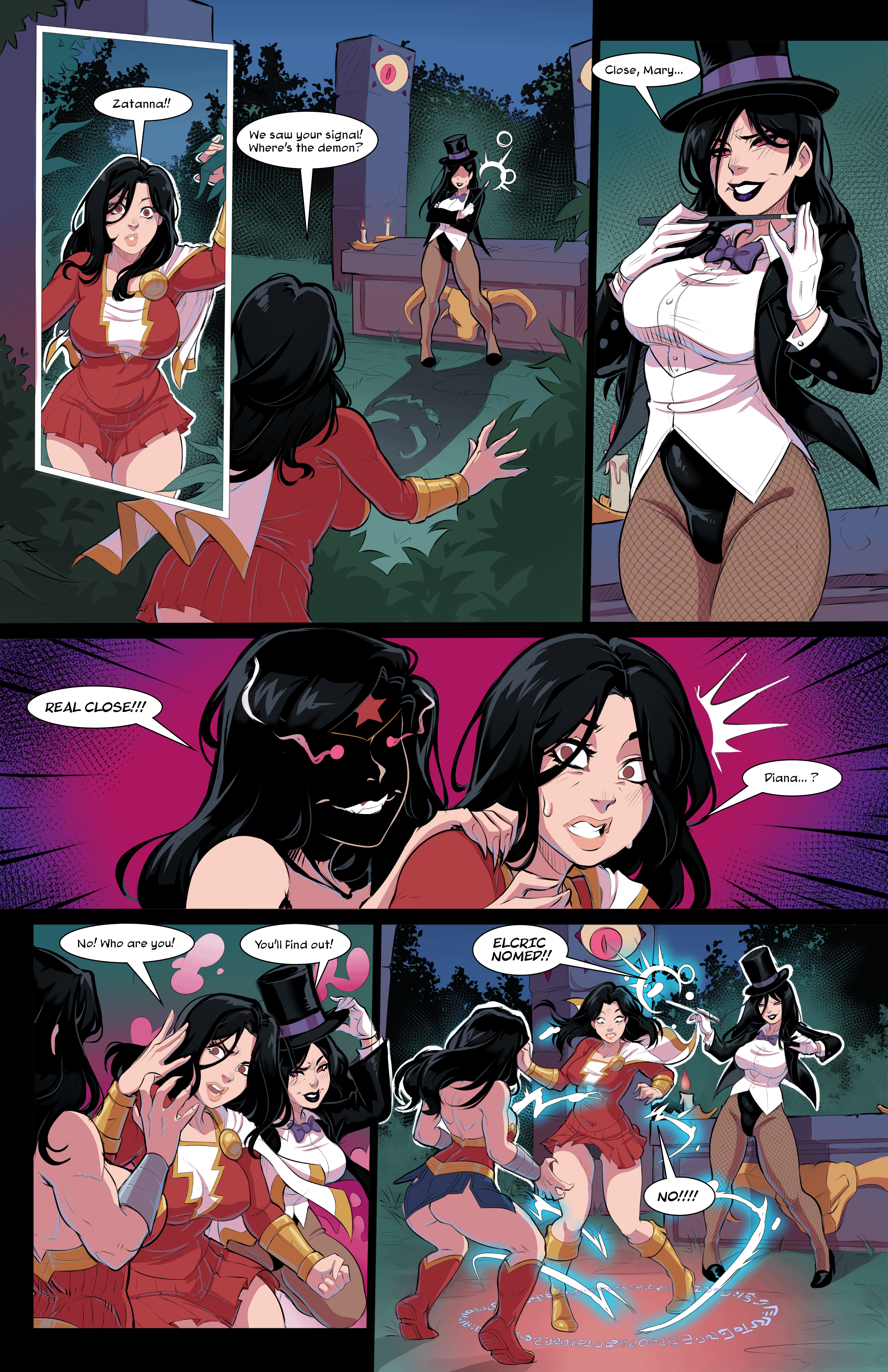 Zatanna, Ms Marve JL: Hell On Earth Demonic Possession | (Team LV) | Full Comic Available On [Possession Hub] [Marvel Comics]