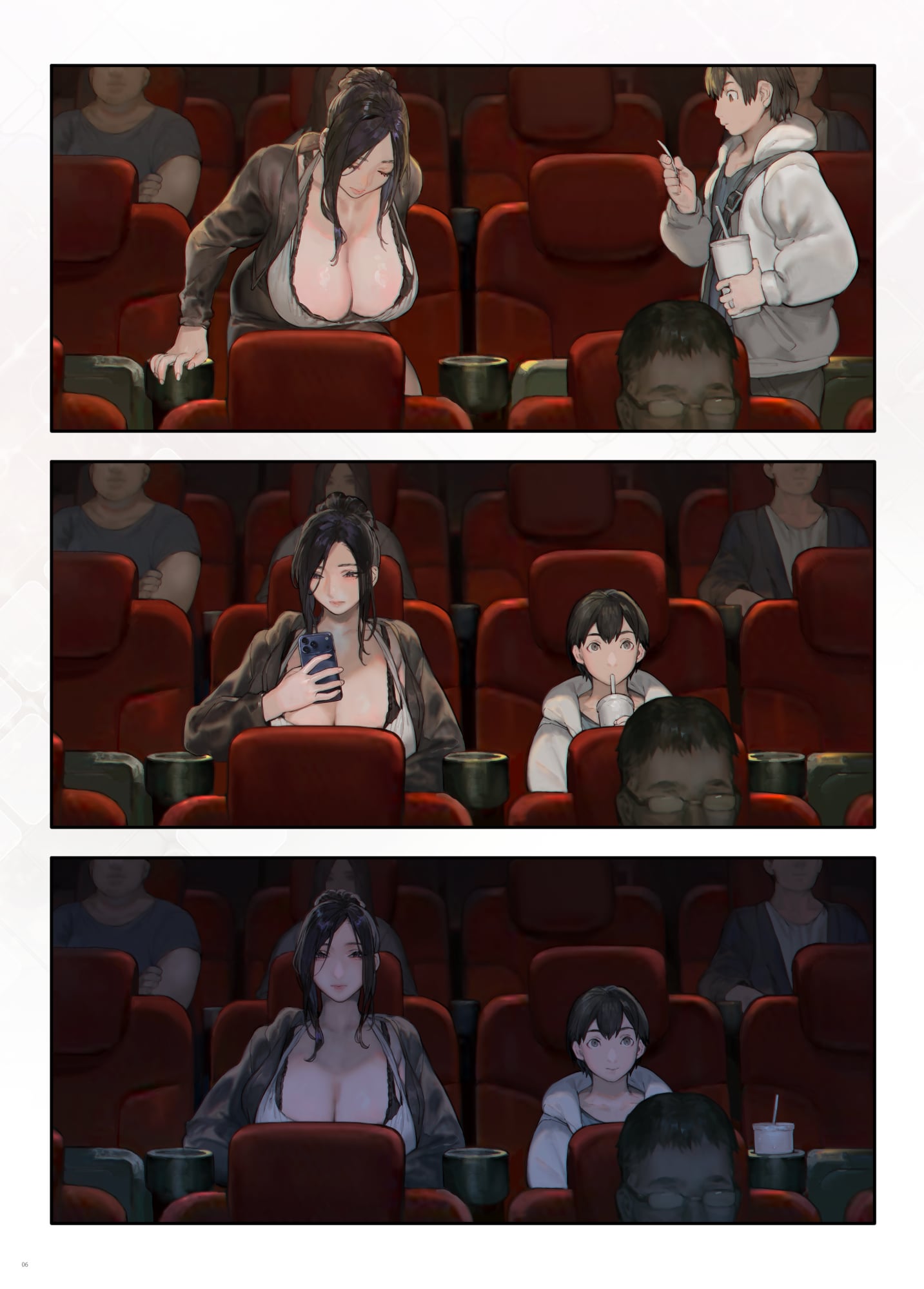 on a movie date with, Mom?