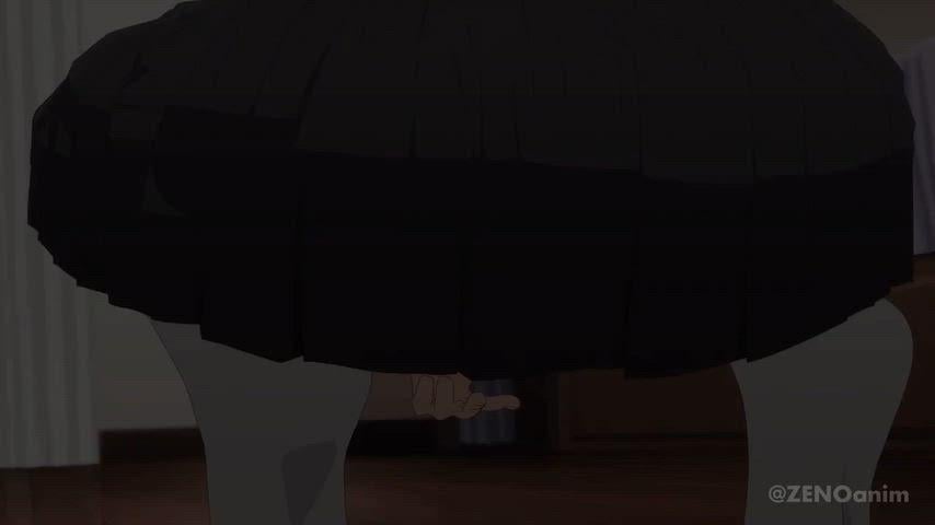 Chika Fujiwara touches herself (Zenoanim) [Kaguya-Sama: Love is War]