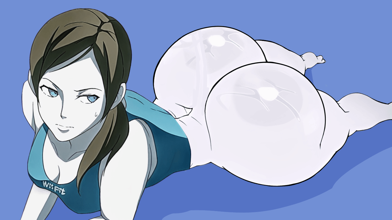 Wii Fit Trainer’s Prone Jiggly Fat Ass cheeks