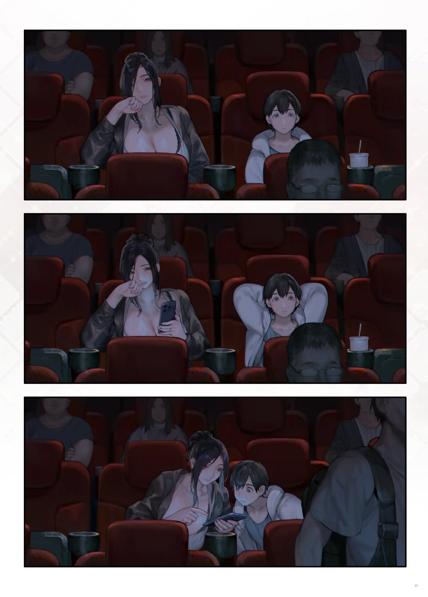 on a movie date with, Mom?