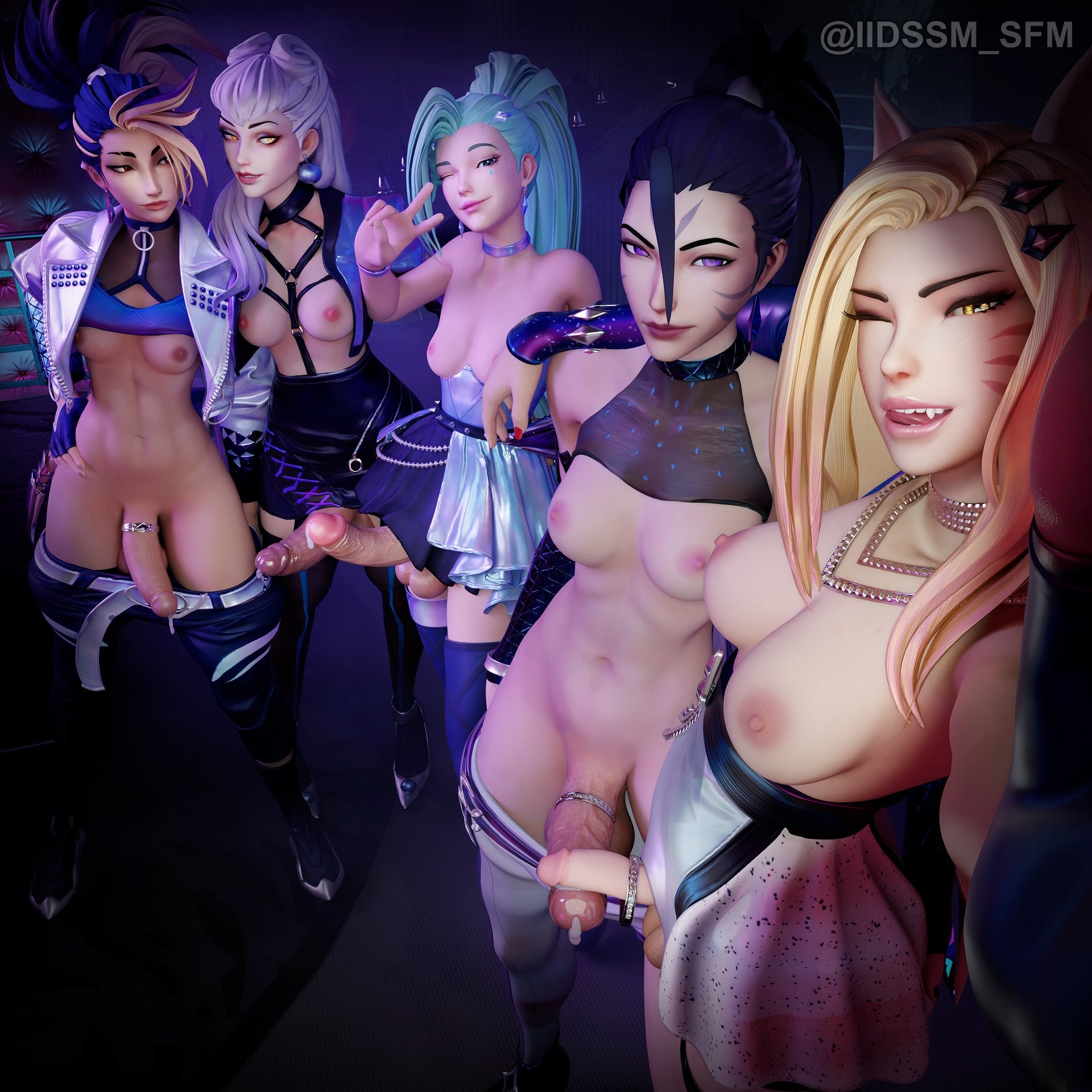 K/DA girls night. Akali, Evelynn, Seraphine, Kai’sa and Ahri. [League Of Legends] (Iidssm)