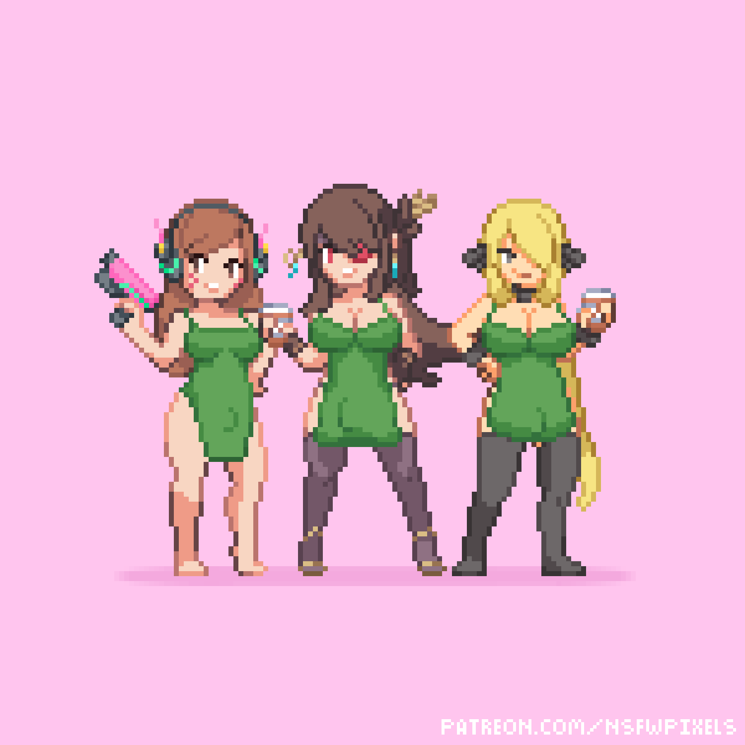 Futanari Barista’s Cynthia, Beidou &amp; DVA [OC]