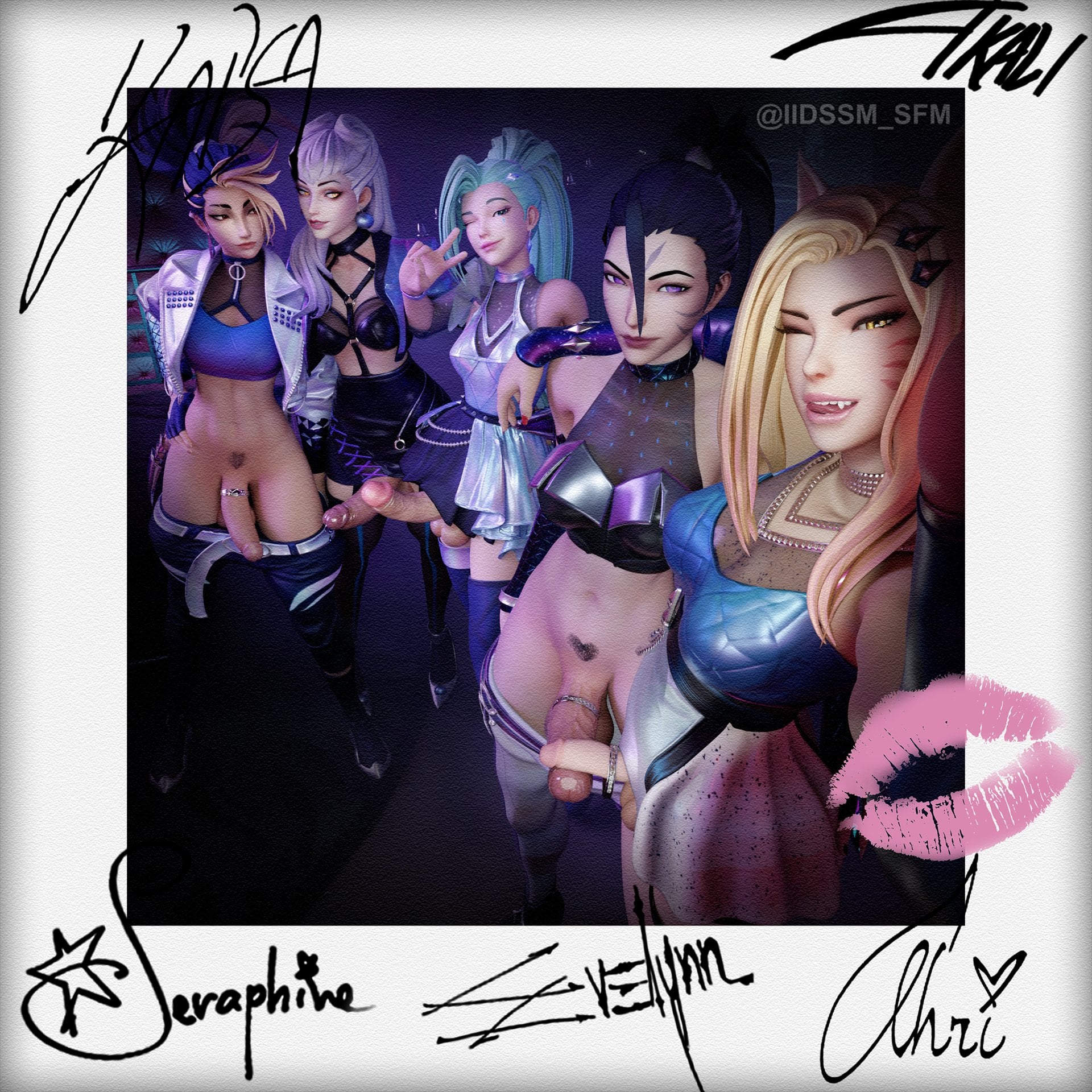 K/DA girls night. Akali, Evelynn, Seraphine, Kai’sa and Ahri. [League Of Legends] (Iidssm)