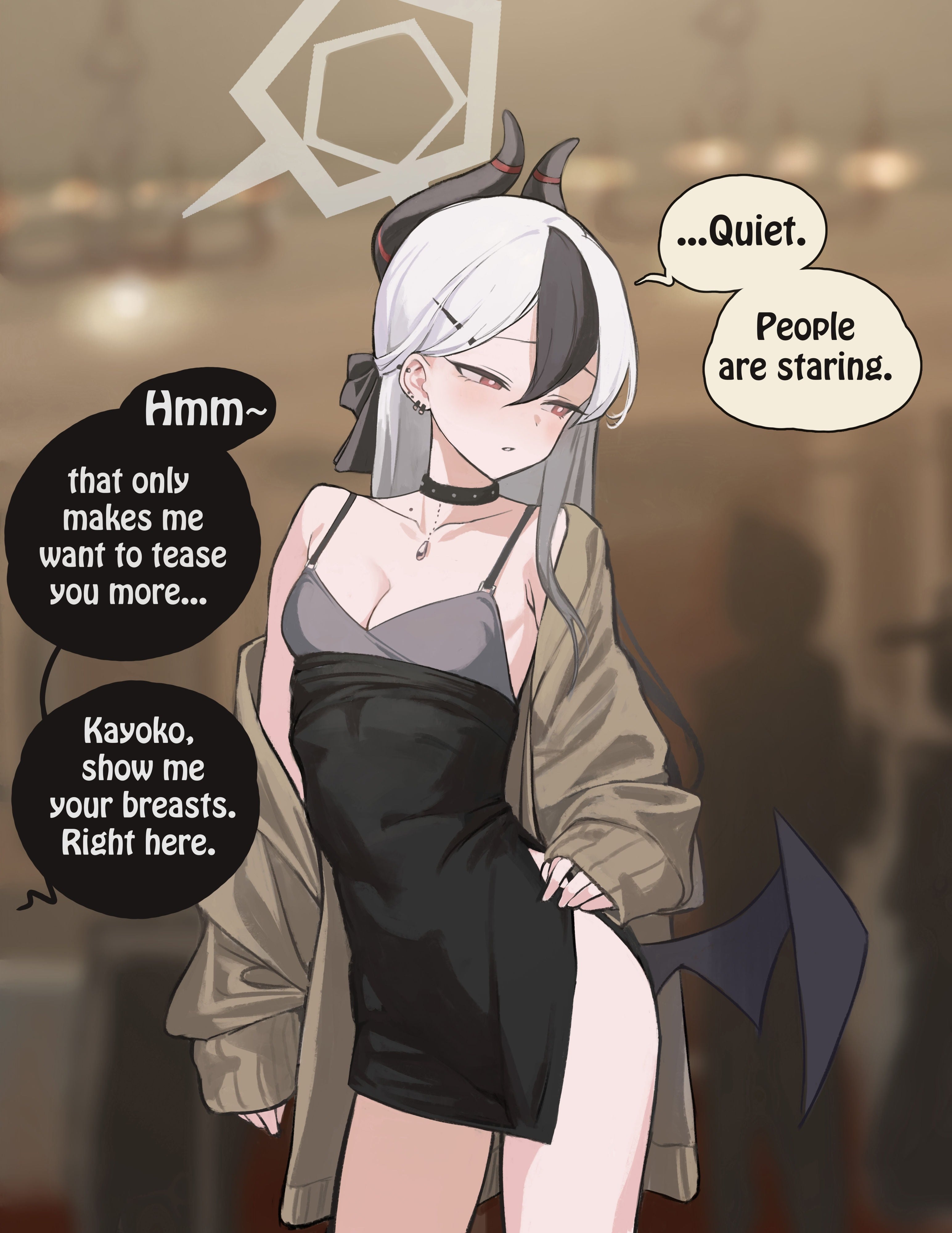 Teasing Kayako (retoposy) [Blue Archive]