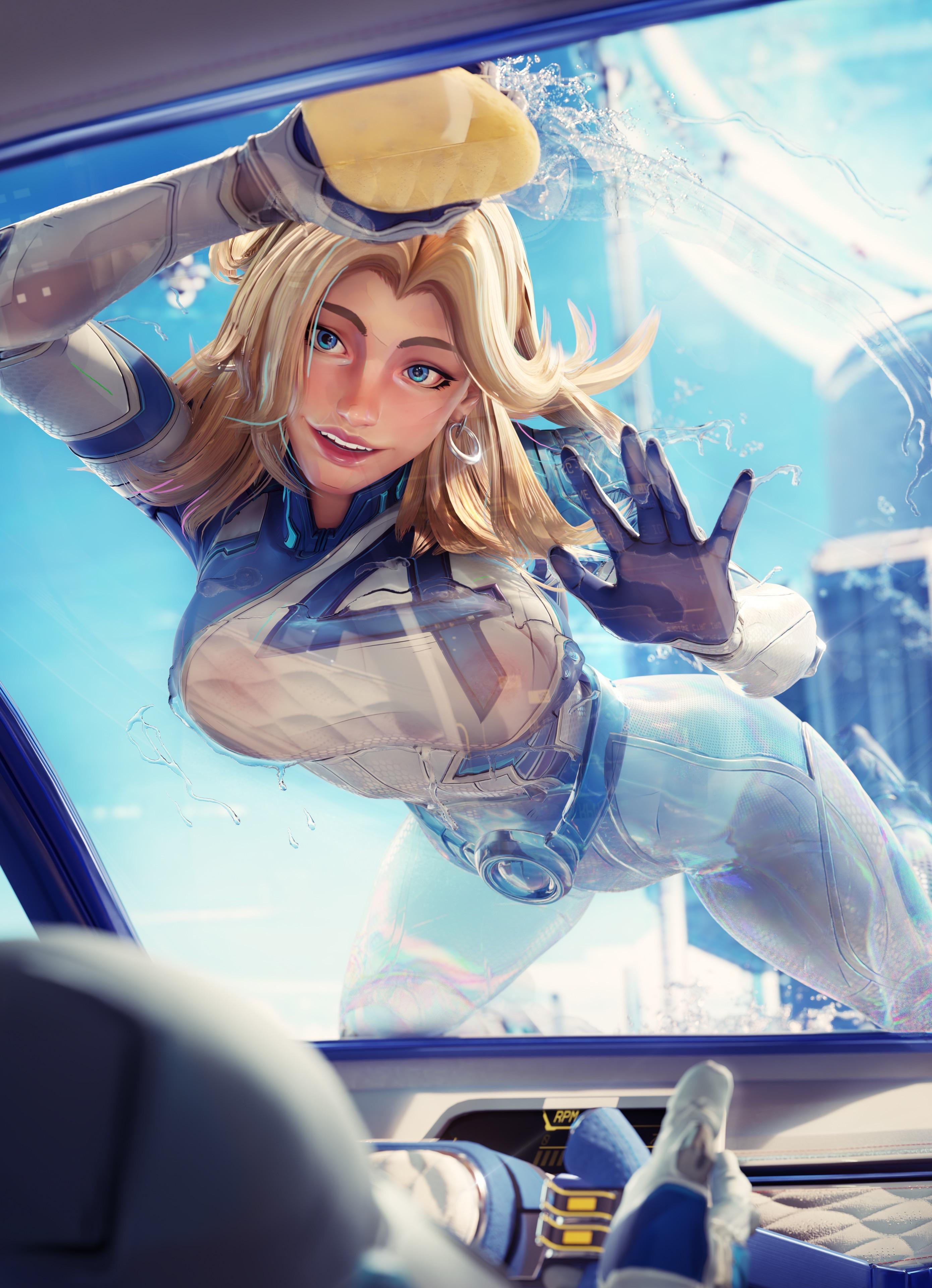 Invisible Woman Carwash (ForceballFx) [Marvel Rivals]