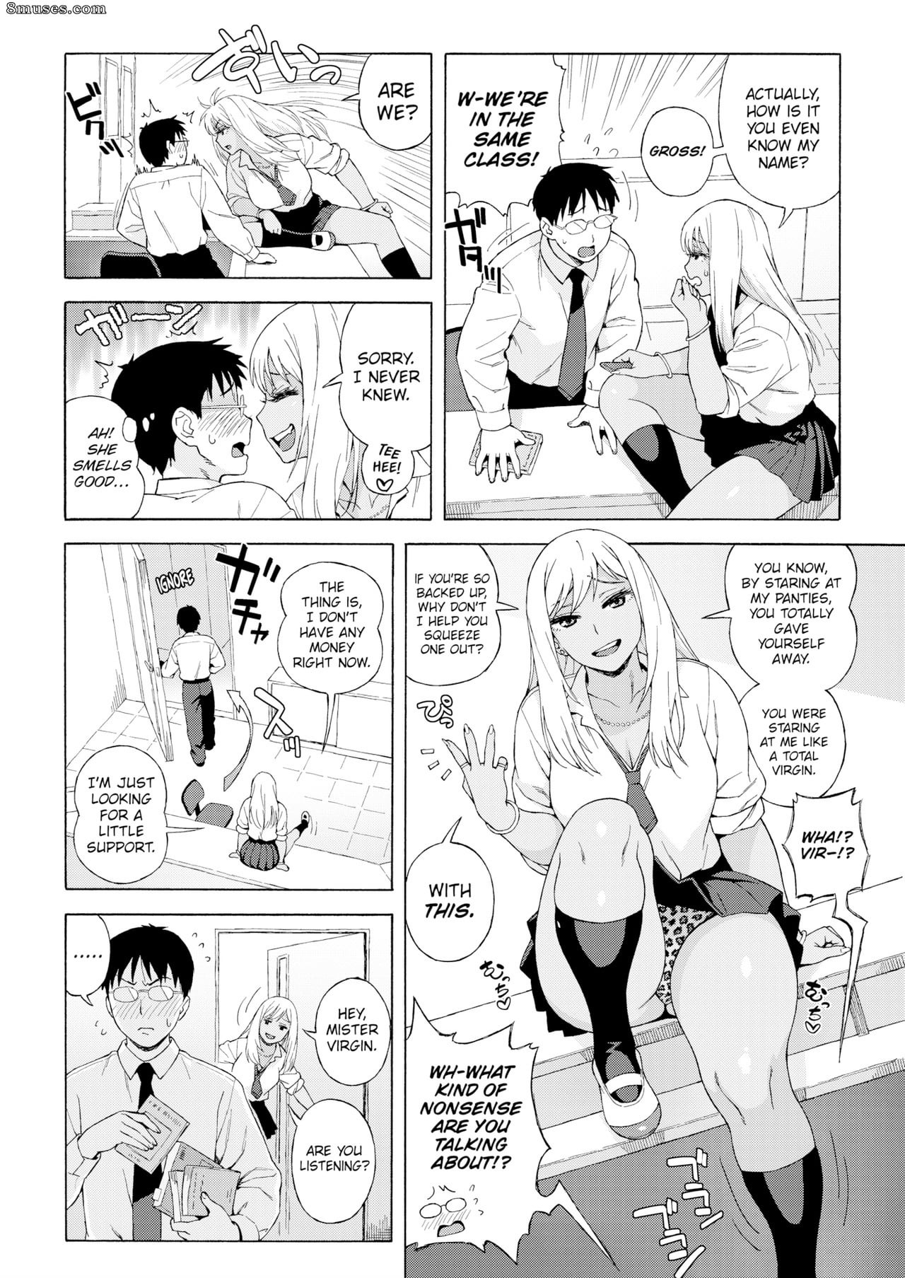Gyarus love using nerdy men