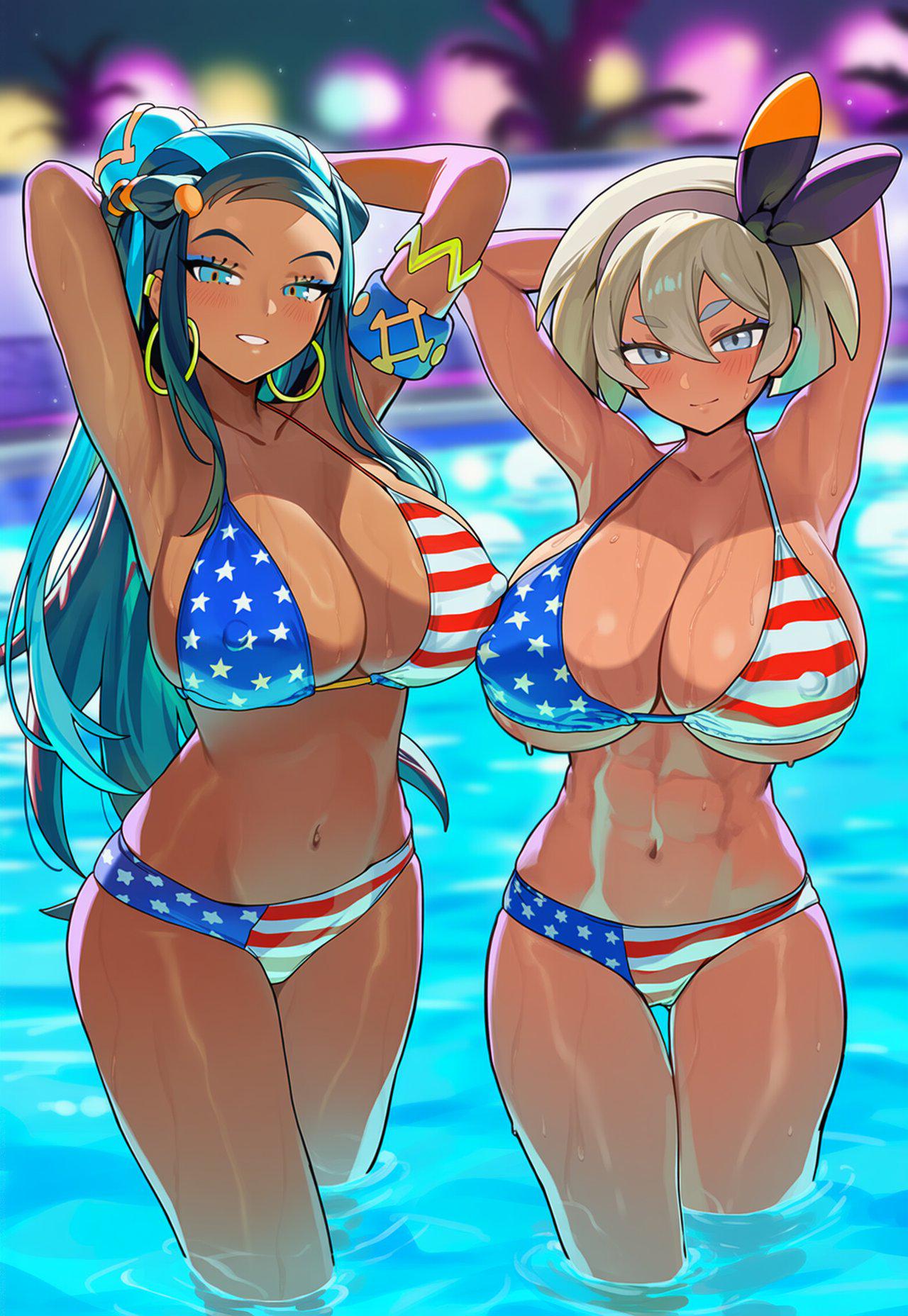 Stars &amp; Stripes, Nessa &amp; Bae (@circle_ueponzu)