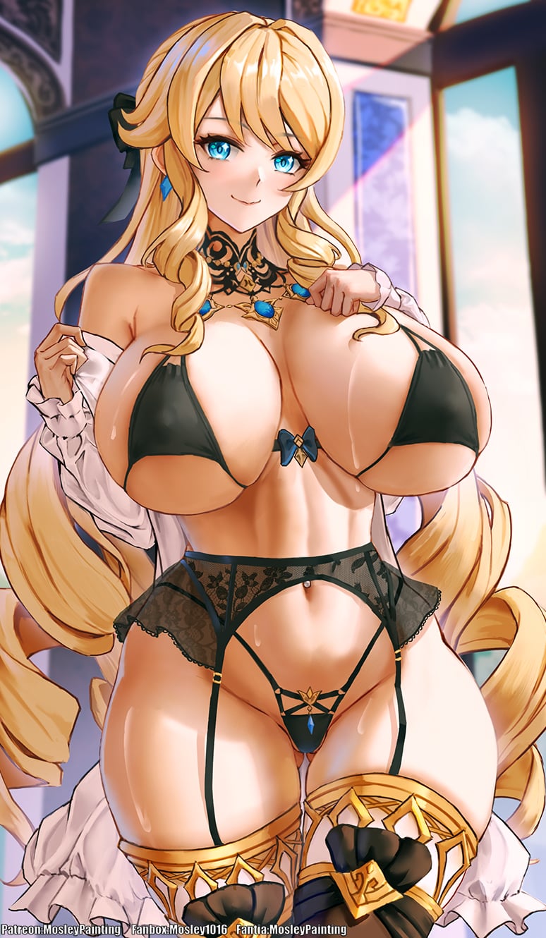 Navia and her gorgeous body (MosleyPainting) [Genshin Impact]