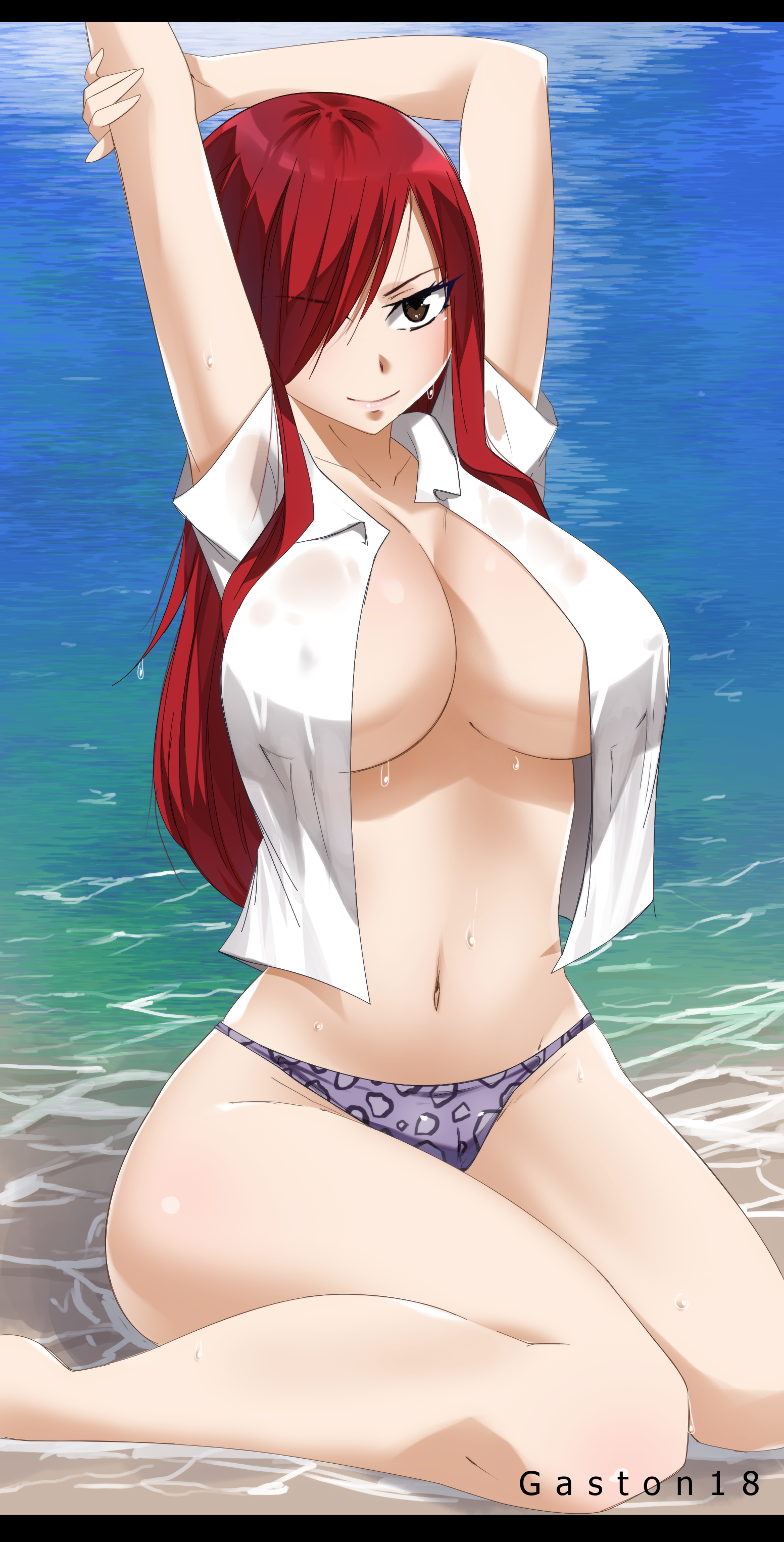 Beach Erza [Fairy Tail] (Gaston18)
