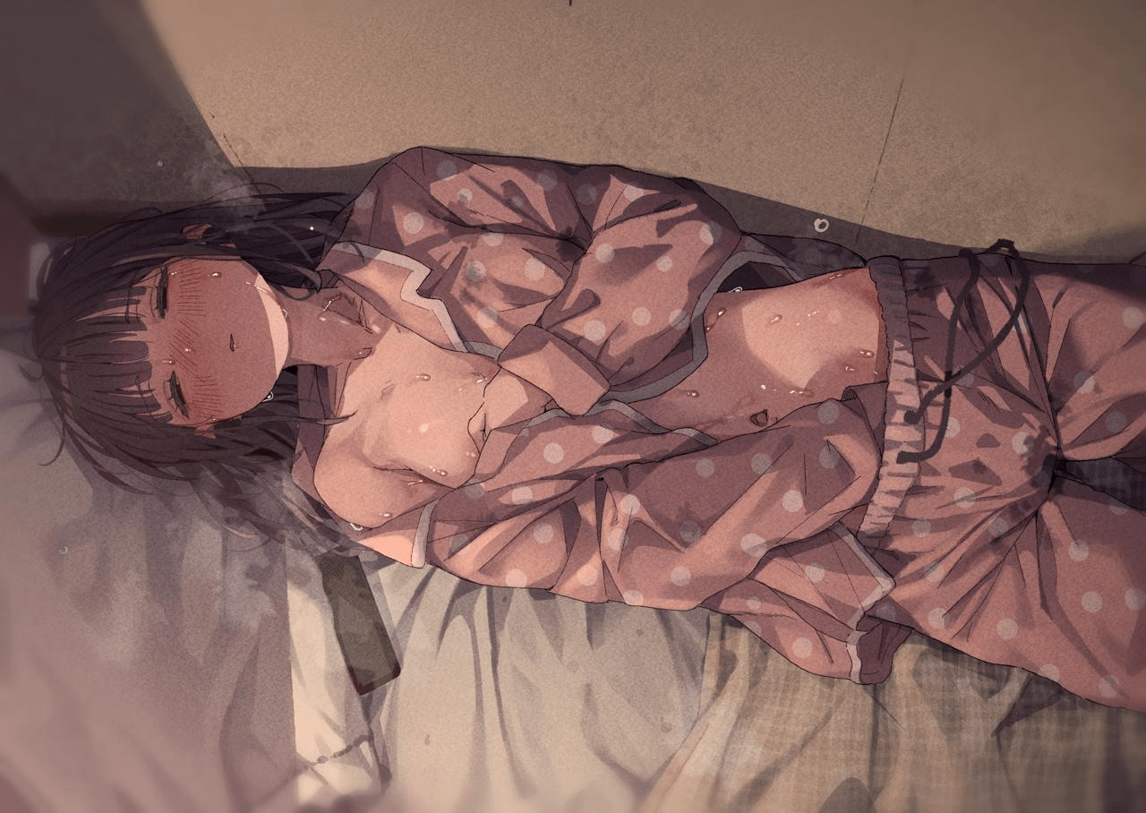 Original girl sweaty masturbation in bed (huyunokure) [original]
